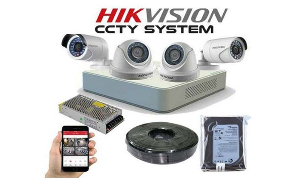Hikvision 4 Camera CCTV 2 Dome 2 Bullet Cameras